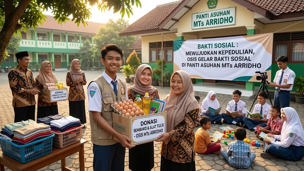 Mewujudkan Kepedulian, OSIS Gelar Bakti Sosial di Panti Asuhan